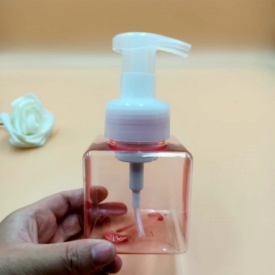 250ml various color PETG lotion bottle , square plastic bottle for shampoo , shower gel